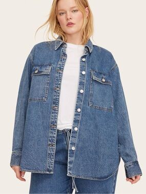 NWOT Parke x Target Denim Button-Down Denim Shirt